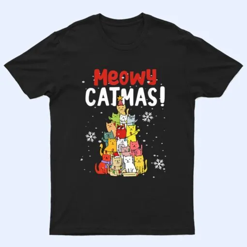 Meowy Catmas Christmas Cat T Shirt