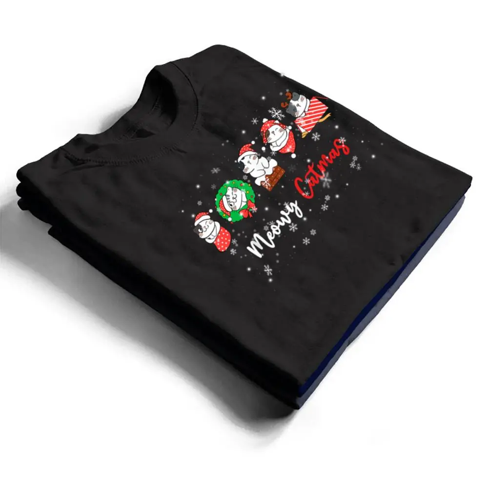 Meowy-Catmas-Funny-Christmas-Cat-Kitten-Lover-Kids-Mom-Dad-T-Shirt-1 Meowy Catmas Funny Christmas Cat Kitten Lover Kids Mom Dad T Shirt