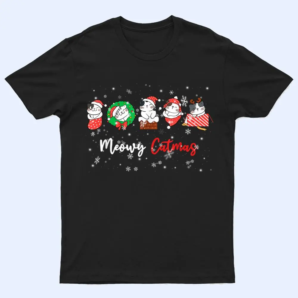 Meowy Catmas Funny Christmas Cat Kitten Lover Kids Mom Dad T Shirt Meowy Catmas Funny Christmas Cat Kitten Lover Kids Mom Dad T Shirt