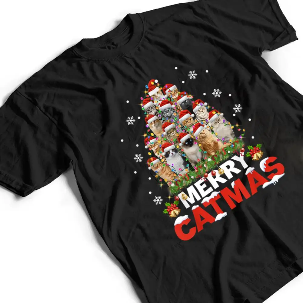 Merry-Catmas-Cat-Christmas-Pajamas-X-mas-T-Shirt-2 Merry Catmas Cat Christmas Pajamas X-mas T Shirt