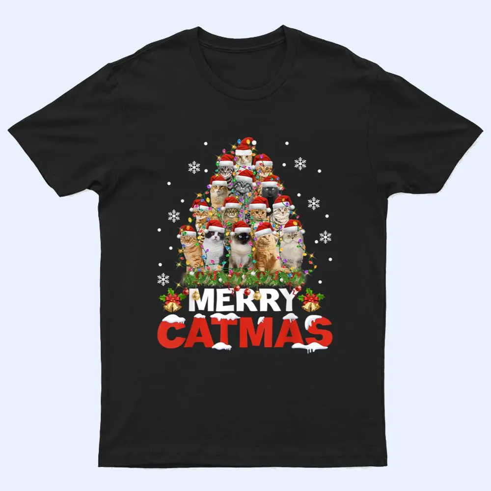 Merry Catmas Cat Christmas Pajamas X-mas T Shirt Merry Catmas Cat Christmas Pajamas X-mas T Shirt