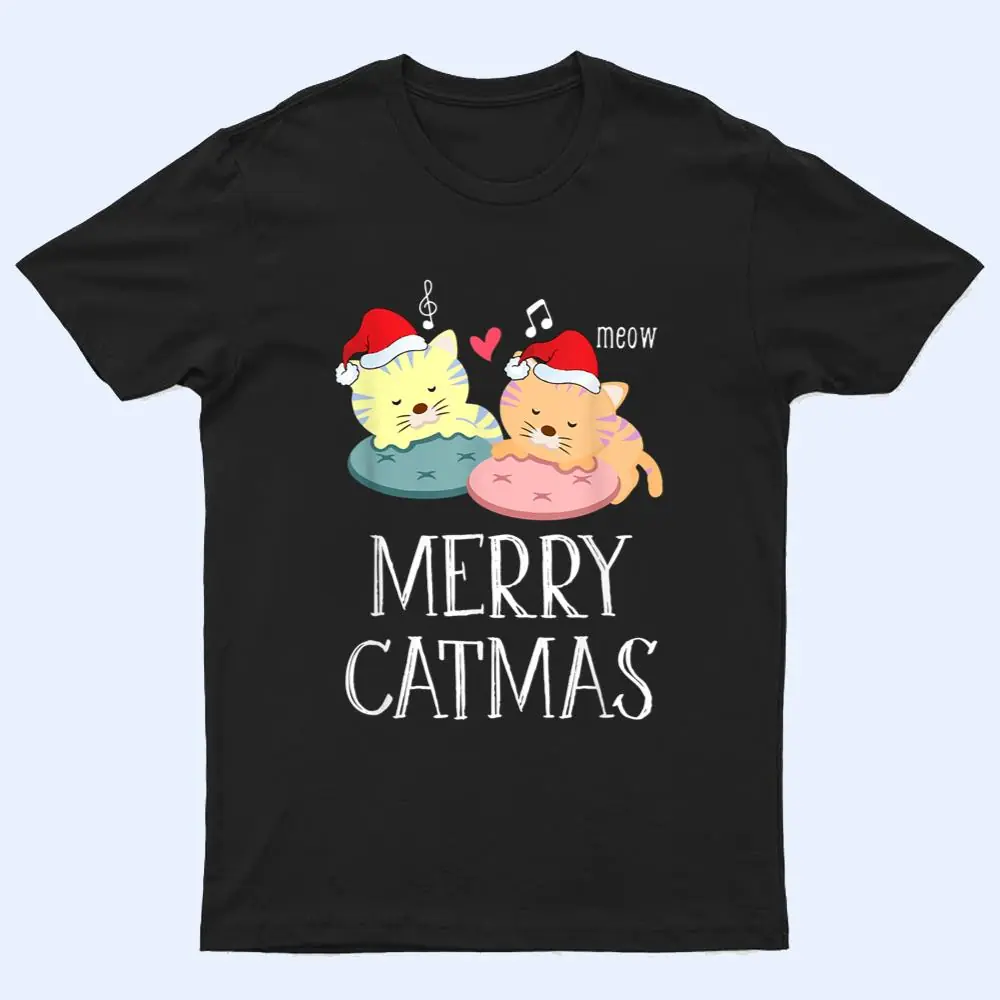 Merry Catmas Pajama Christmas Lights Funny Holiday Cat Mom T Shirt Merry Catmas Pajama Christmas Lights Funny Holiday Cat Mom T Shirt