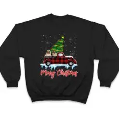 Merry Christmas Bulldog Xmas Plaid Red Truck Tree on Car T Shirt Merry Christmas Bulldog Xmas Plaid Red Truck Tree on Car T Shirt