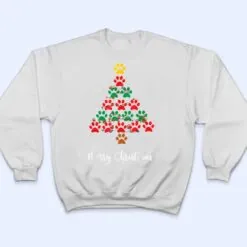 Merry Christmas Dog Cat Paw Print Tree Xmas Lover Pajamas T Shirt Merry Christmas Dog Cat Paw Print Tree Xmas Lover Pajamas T Shirt