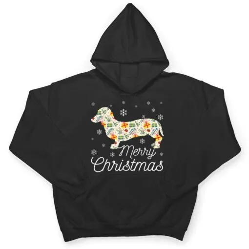 Merry Christmas Pajama Funny Dachshund Dog Gifts T Shirt