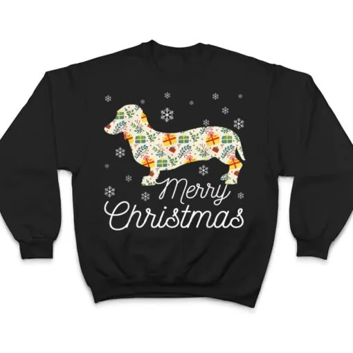 Merry Christmas Pajama Funny Dachshund Dog Gifts T Shirt