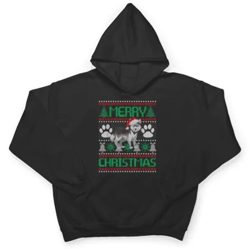 Merry Christmas Siberian Husky Funny Xmas Pajama Dog T Shirt