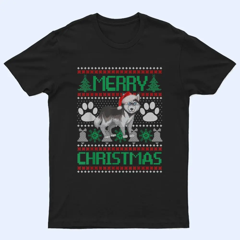 Merry Christmas Siberian Husky Funny  Xmas Pajama Dog T Shirt Merry Christmas Siberian Husky Funny  Xmas Pajama Dog T Shirt