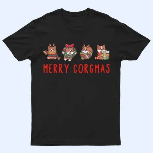 Merry Corgmas Christmas Corgi Cute Dog Funny T Shirt