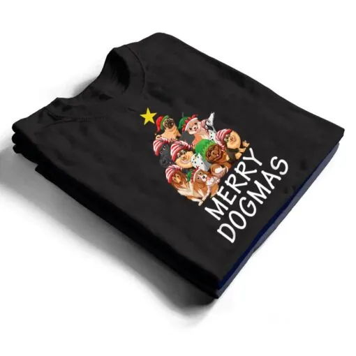 Merry Dogmas Cute Dog Xmas Christmas Tree Dog Lover Gifts Ver 2 T Shirt