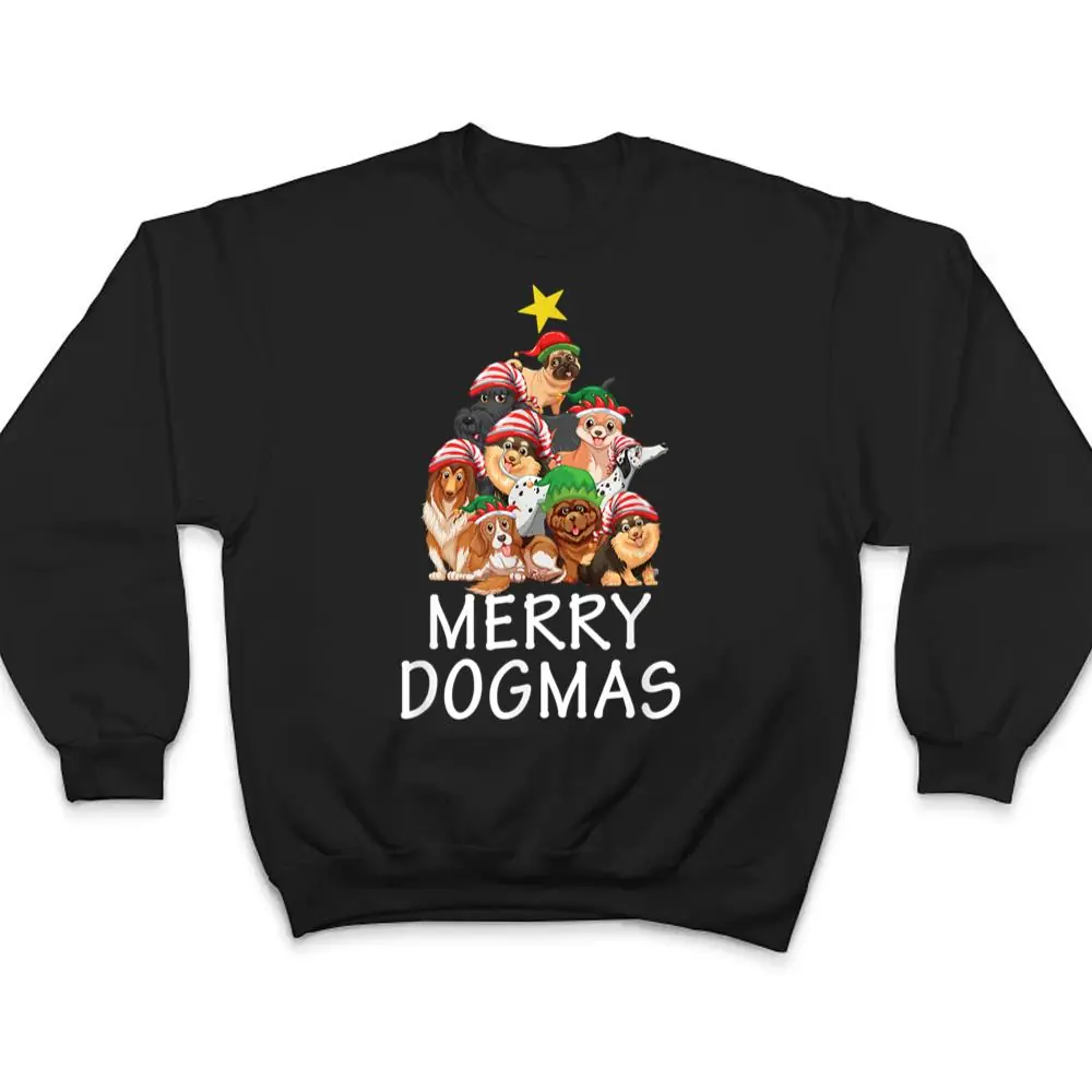 Merry-Dogmas-Cute-Dog-Xmas-Christmas-Tree-Dog-Lover-Gifts-Ver-2-T-Shirt-4 Merry Dogmas Cute Dog Xmas Christmas Tree Dog Lover Gifts Ver 2 T Shirt
