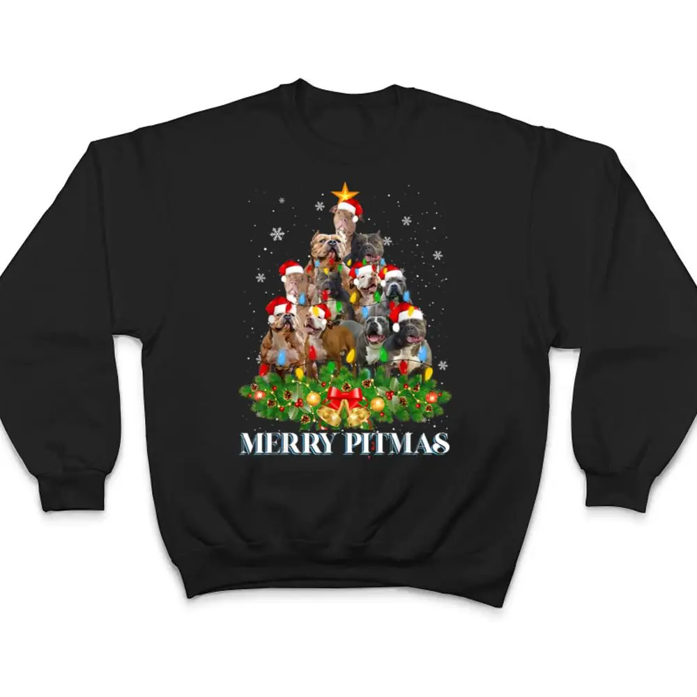 Merry-Pitmas-Pitbull-Dog-Ugly-Christmas-Tree-Dogs-T-Shirt-4 Merry Pitmas Pitbull Dog Ugly Christmas Tree Dogs T Shirt