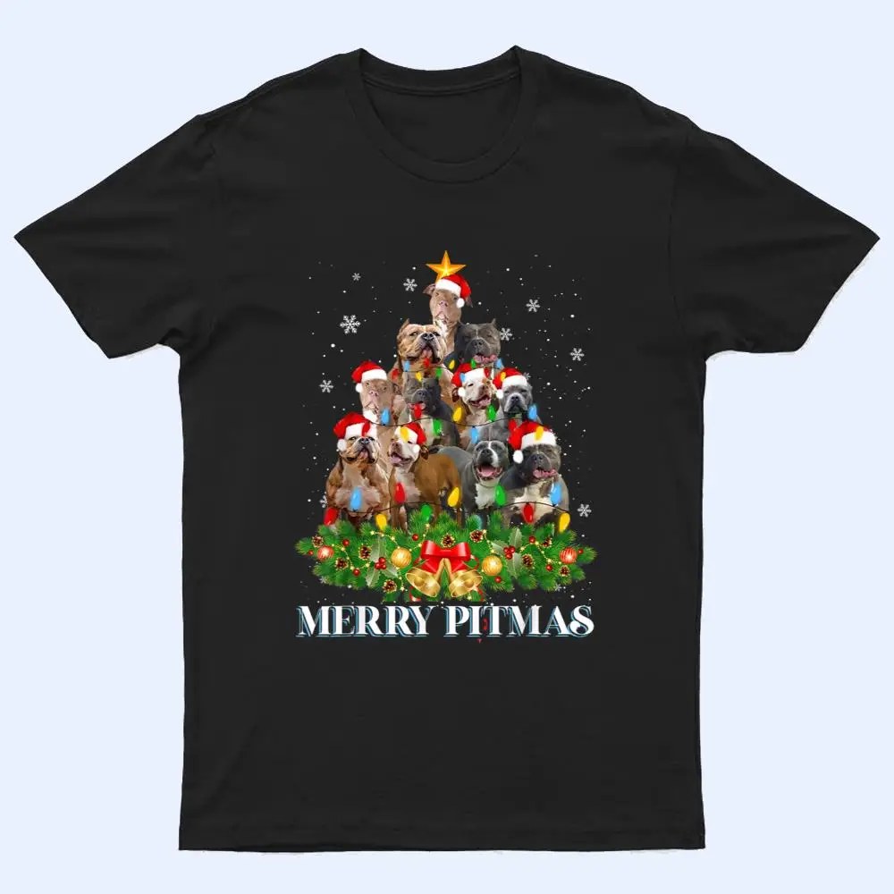 Merry Pitmas Pitbull Dog Ugly Christmas Tree Dogs T Shirt Merry Pitmas Pitbull Dog Ugly Christmas Tree Dogs T Shirt