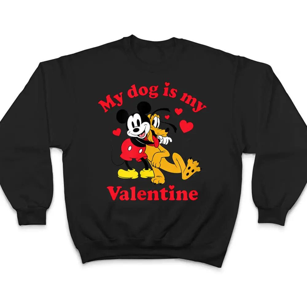 Mickey-and-Pluto-My-Dog-Is-My-Valentine-T-Shirt-4 Mickey and Pluto - My Dog Is My Valentine T Shirt