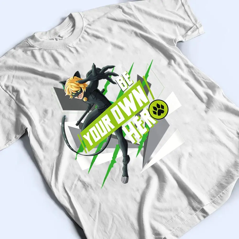 Miraculous-Ladybug-Cat-Noir-Be-Your-Own-Hero-T-Shirt-2 Miraculous Ladybug Cat Noir Be Your Own Hero T Shirt