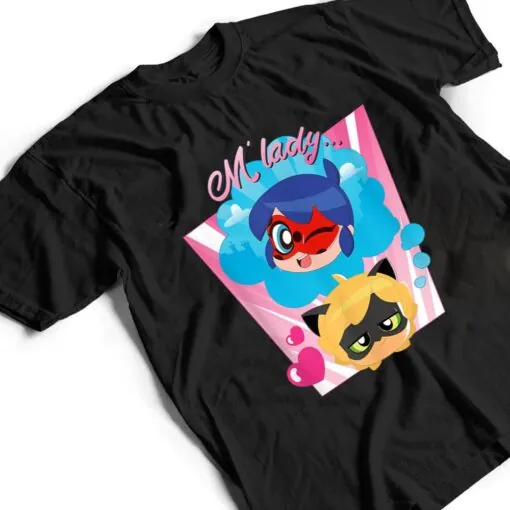 Miraculous Ladybug Chibi Collection Cat Noir M'Lady T Shirt