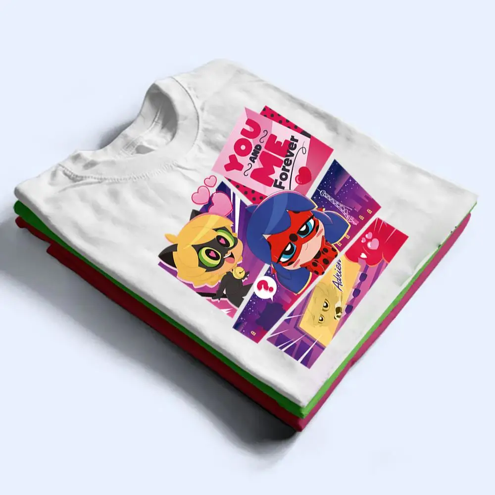 Miraculous-Ladybug-Chibi-Collection-You-and-Me-forever-T-Shirt-1 Miraculous Ladybug Chibi Collection You and Me forever T Shirt