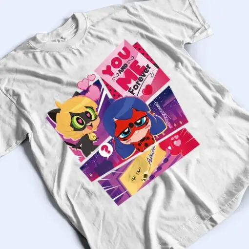 Miraculous Ladybug Chibi Collection You and Me forever T Shirt