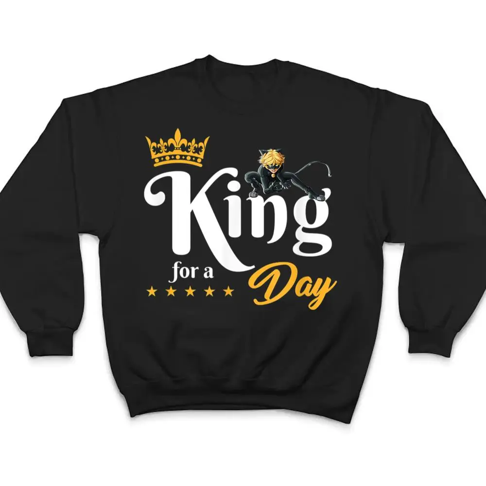 Miraculous-Ladybug-Kings-Day-Cat-Noir-King-for-a-Day-T-Shirt-4 Miraculous Ladybug King's Day Cat Noir King for a Day T Shirt
