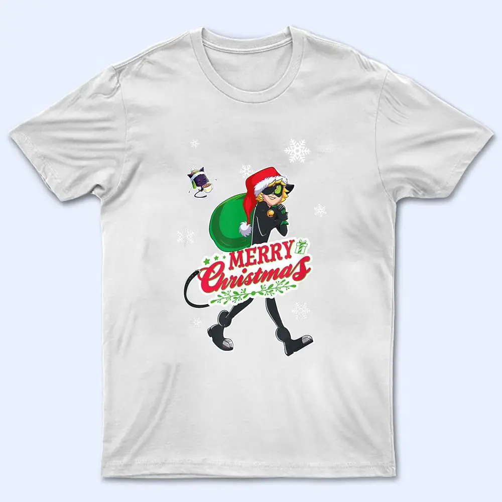 Miraculous Ladybug Merry Christmas from Cat Noir T Shirt Miraculous Ladybug Merry Christmas from Cat Noir T Shirt