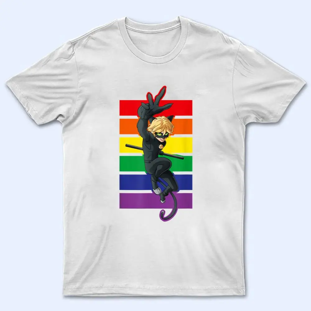 Miraculous Ladybug Rainbow Collection with Cat Noir T Shirt Miraculous Ladybug Rainbow Collection with Cat Noir T Shirt