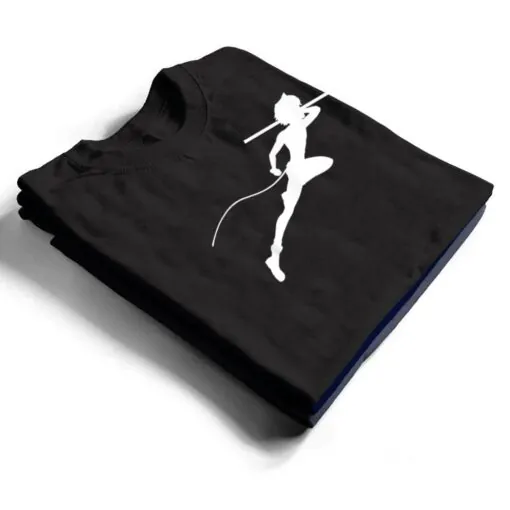 Miraculous Ladybug Silhouette Cat Noir Running (White) T Shirt