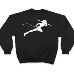 Miraculous Ladybug Silhouette Cat Noir Running (White) T Shirt Miraculous Ladybug Silhouette Cat Noir Running (White) T Shirt