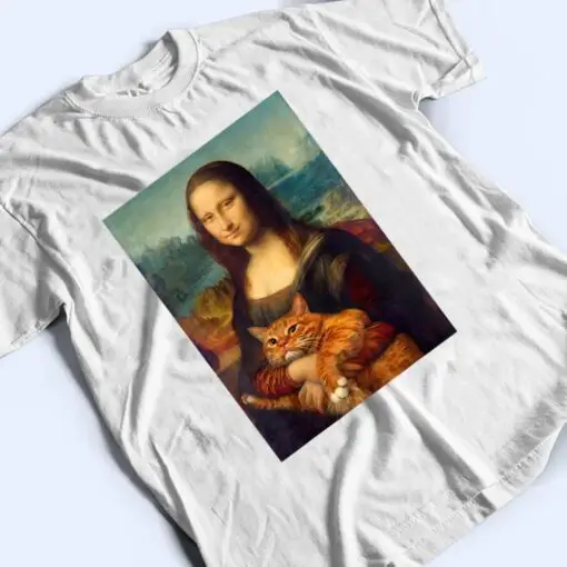 Mona Lisa And Cat T Shirt