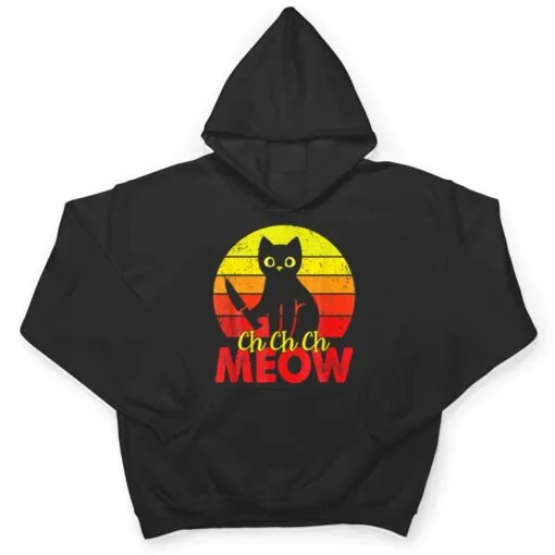 Murderous Black Cat With Knife Funny Halloween Cat Lover T Shirt