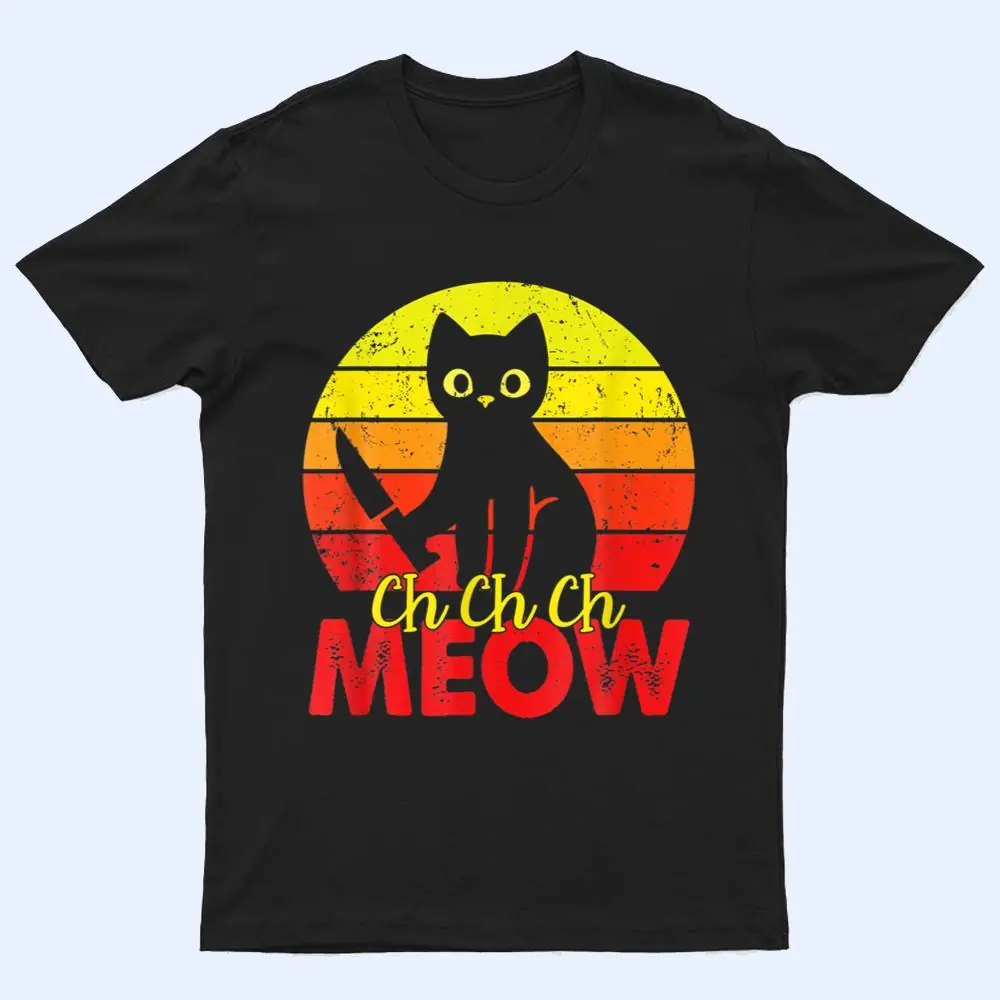 Murderous Black Cat With Knife Funny Halloween Cat Lover T Shirt Murderous Black Cat With Knife Funny Halloween Cat Lover T Shirt
