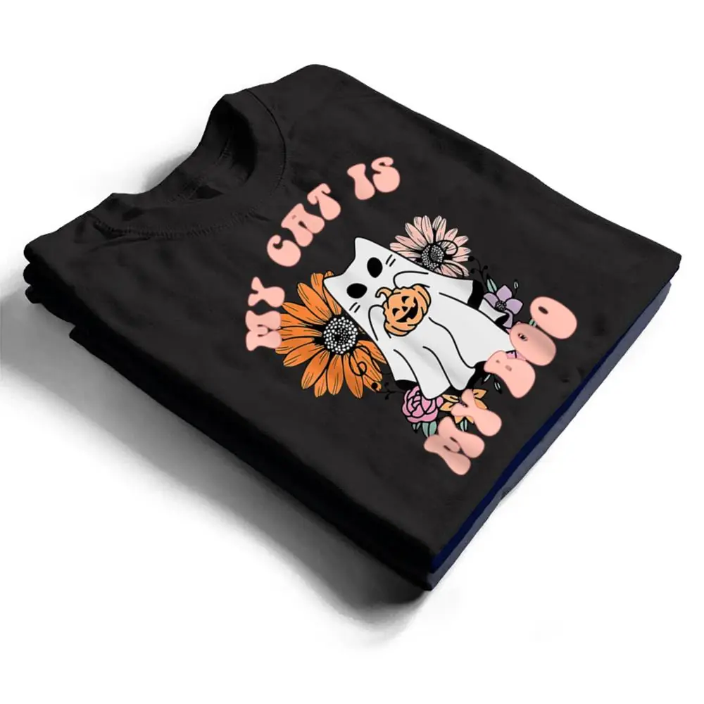 My-Cat-Is-My-Boo-Floral-Groovy-Ghost-Cat-Spooky-Halloween-T-Shirt-1 My Cat Is My Boo Floral Groovy Ghost Cat Spooky Halloween T Shirt