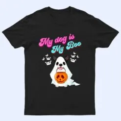 My Dog is My Boo Cute Halloween Funny Spooky Dog Pumpkin T Shirt