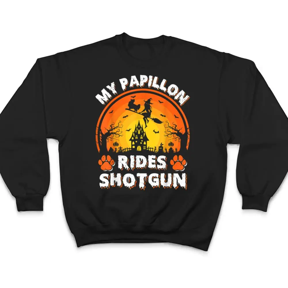 My-Papillon-Dog-Ride-Witch-Shotgun-Halloween-T-Shirt-4 My Papillon Dog Ride Witch Shotgun Halloween T Shirt