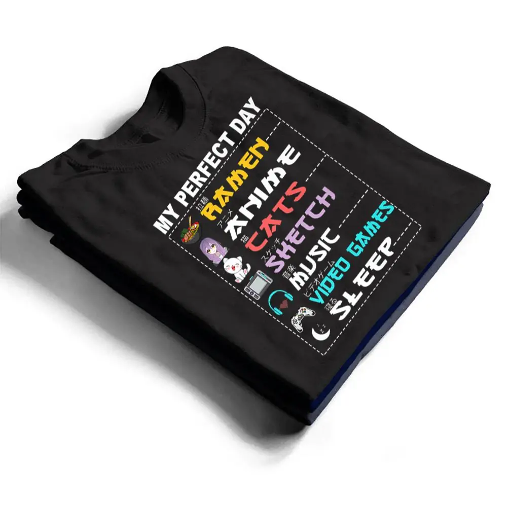 My-Perfect-Day-Anime-Ramen-Sketch-Cat-Music-Video-Game-Sleep-T-Shirt-1 My Perfect Day Anime Ramen Sketch Cat Music Video Game Sleep T Shirt