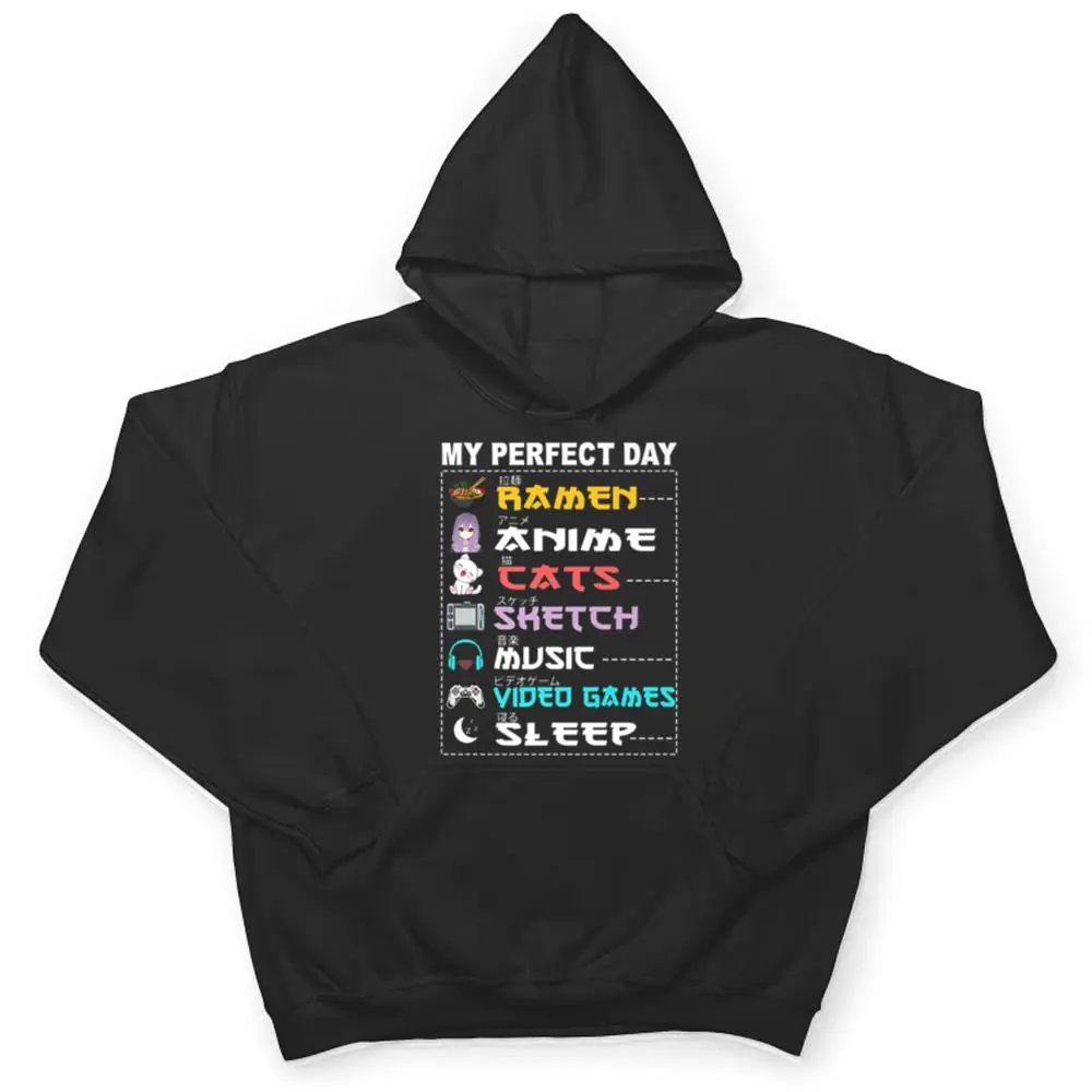 My-Perfect-Day-Anime-Ramen-Sketch-Cat-Music-Video-Game-Sleep-T-Shirt-3 My Perfect Day Anime Ramen Sketch Cat Music Video Game Sleep T Shirt