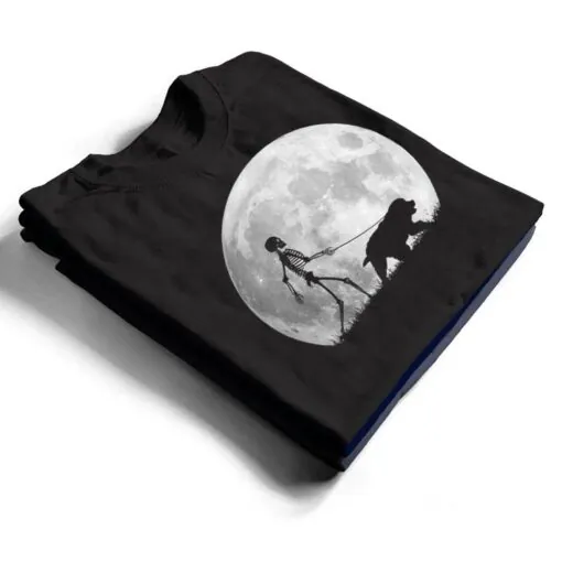 Newfoundland Halloween Skeleton Funny Dog T Shirt