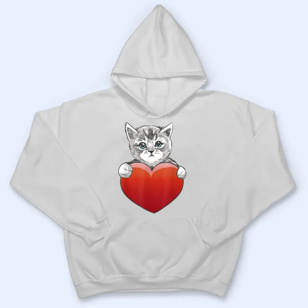 Official-Grey-Cat-Heart-Valentines-Day-Cute-Kitten-Cat-Mom-T-Shirt-3 Official Grey Cat Heart Valentine's Day Cute Kitten Cat Mom T Shirt