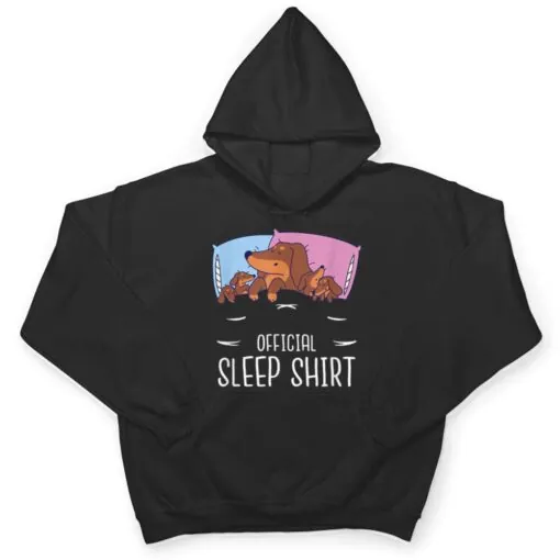 Official Sleep Dogs Nap Motif Sleeping Dachshund Dogs T Shirt