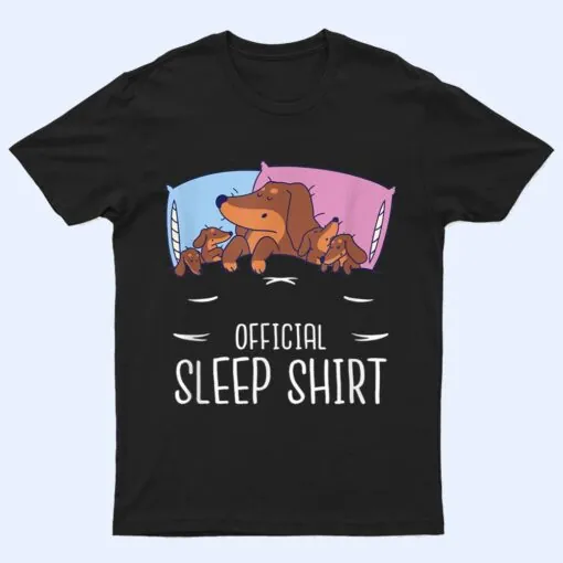 Official Sleep  Dogs Nap Motif Sleeping Dachshund Dogs T Shirt