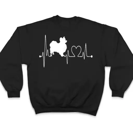 Papillon Dog My Heartbeat EKG Dogs My Cardio Dog Lovers T Shirt