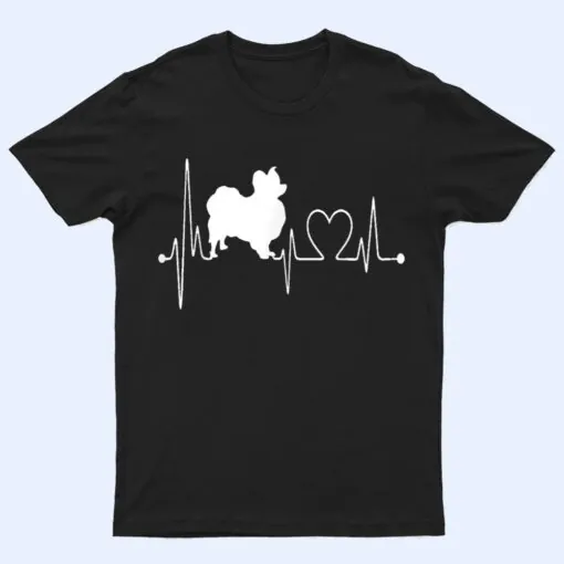 Papillon Dog My Heartbeat EKG Dogs My Cardio Dog Lovers T Shirt