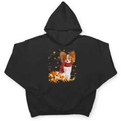 Papillon Fall Scarf - Dogs Autumn Leaves T Shirt Papillon Fall Scarf - Dogs Autumn Leaves T Shirt