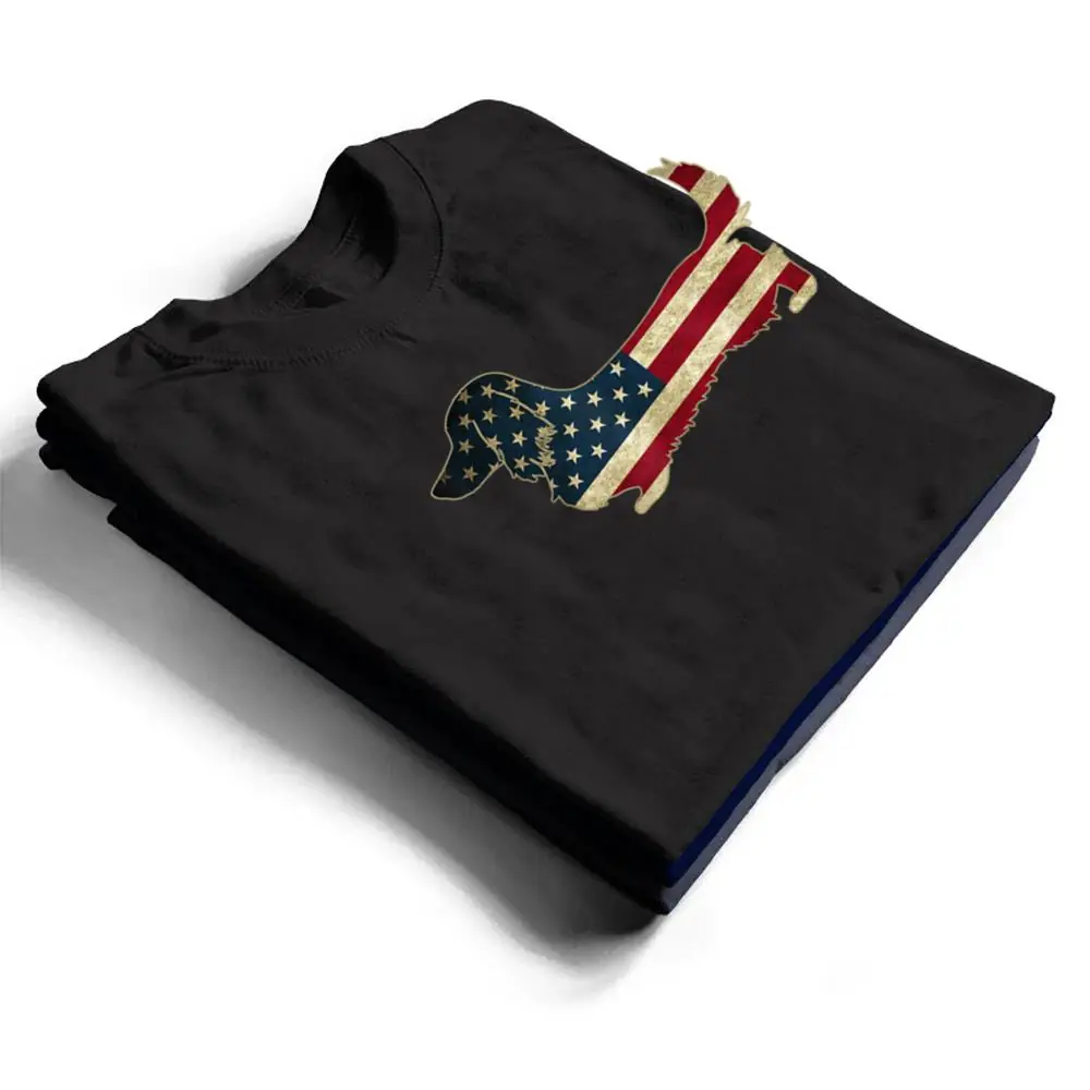 Patriotic Dachshund 4th Of July American Flag Dog Lover T Shirt
