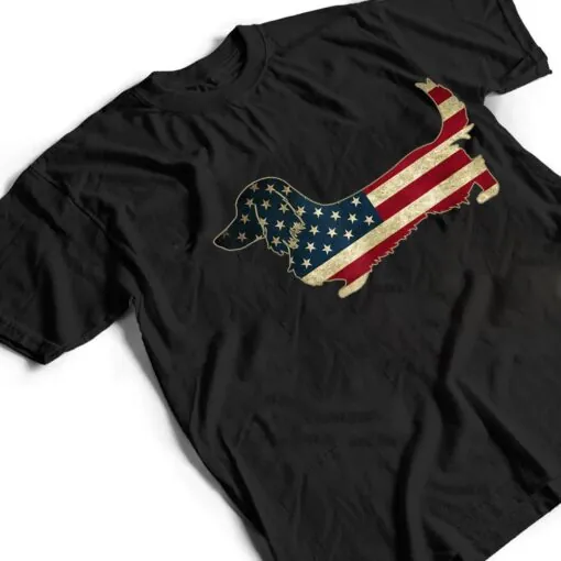 Patriotic Dachshund 4th Of July American Flag Dog Lover T Shirt