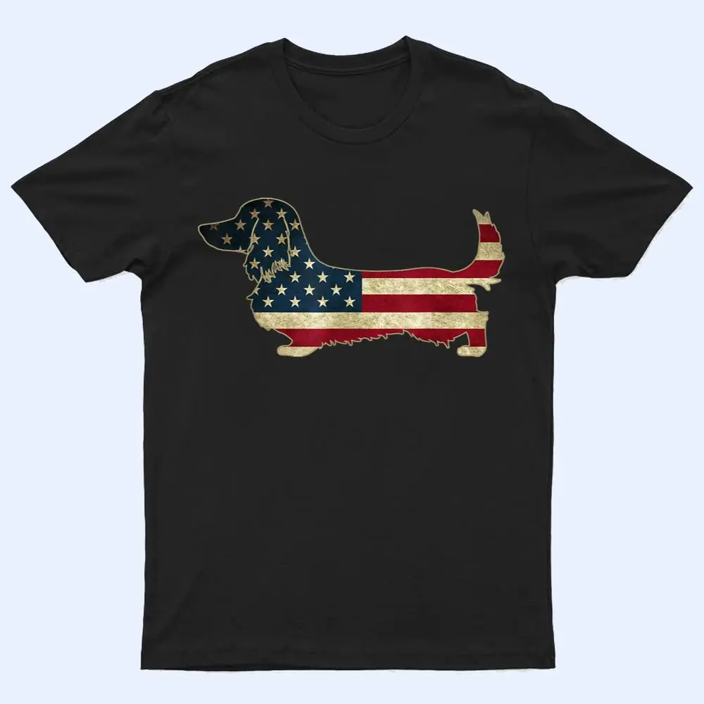 Patriotic Dachshund 4th Of July American Flag Dog Lover T Shirt