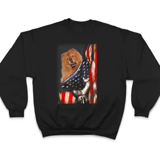 Patrioticdog Lover USA Flag Chow Chow T Shirt