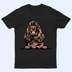 Peeking Chocolate Cocker Spaniel Dog Ver 2 T Shirt