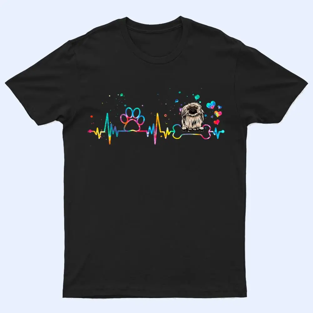 Pekingese Heartbeat Funny Tie Dye Dog Lovers T Shirt Pekingese Heartbeat Funny Tie Dye Dog Lovers T Shirt
