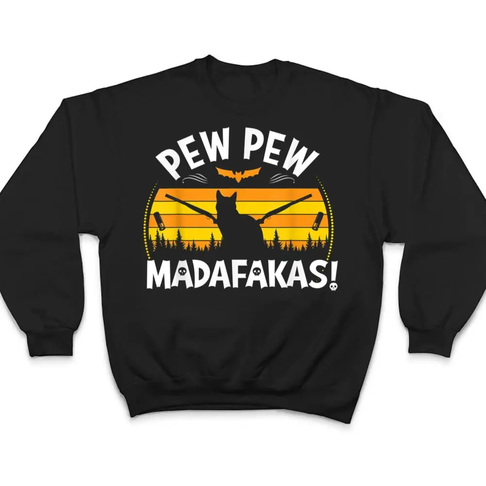 Pew-Pew-Madafakas-scary-boo-night-Halloween-black-cat-T-Shirt-4 Pew Pew Madafakas scary boo night Halloween black cat T Shirt