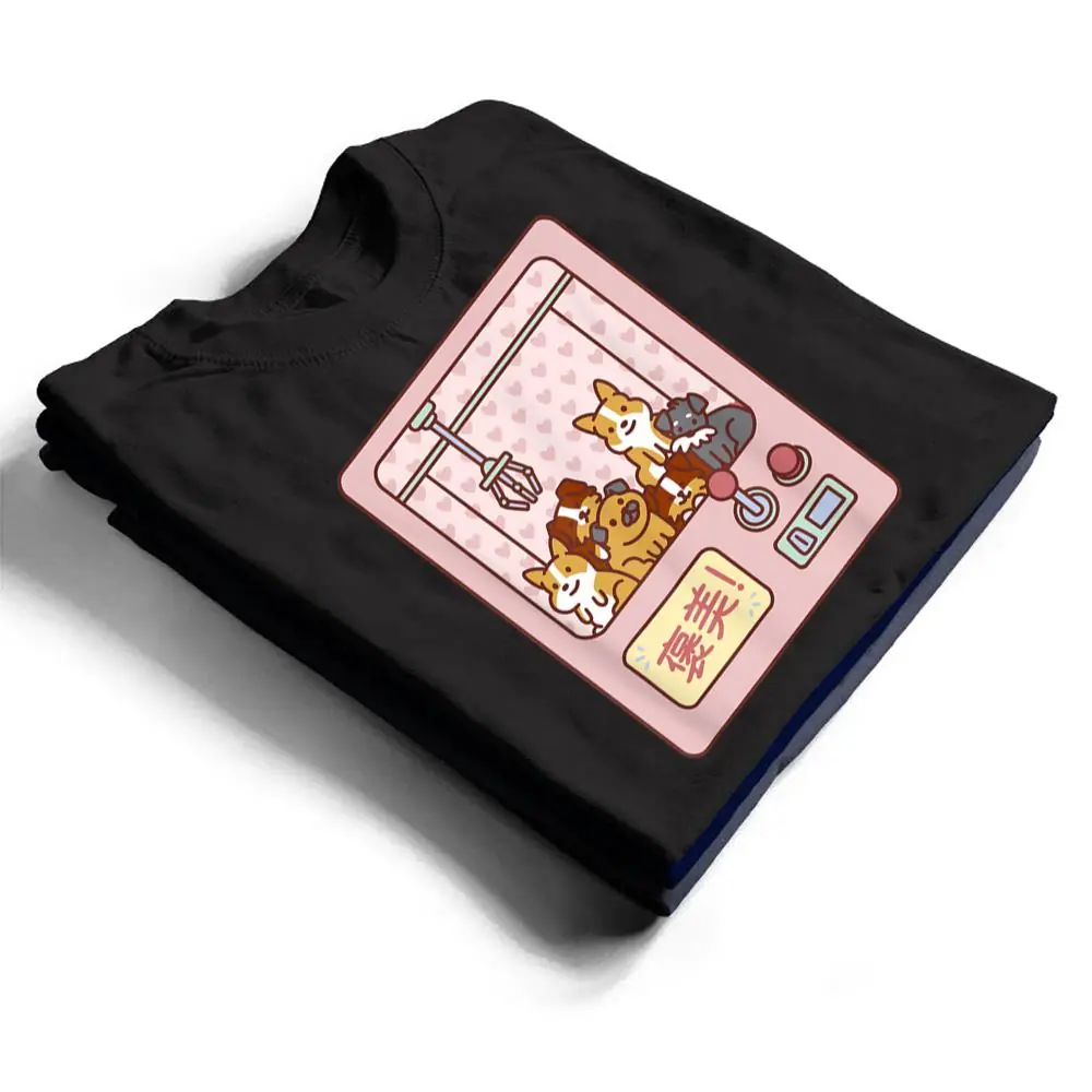 Pink-Kawaii-Dogs-Claw-Machine-for-Girls-T-Shirt-1 Pink Kawaii Dogs Claw Machine for Girls T Shirt